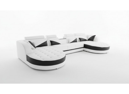 Woonlandschap hoekbank Modern design bank Bank hoekbank U-vorm stofbank