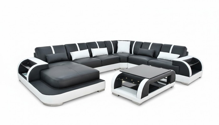 Bank Bank Bekleding Hoekbank Set Stof Banken Lederen Hoekbank U-vormig Woonkamer