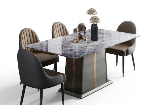 Marmeren stijl keuken Moderne eettafel tafel Tafels Eetkamer Luxe meubels Design