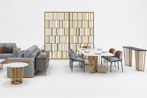 Eetkamer Woonkamer Roestvrijstalen ontwerp tafels 180x90cm Luxe meubels Eettafel Tafel