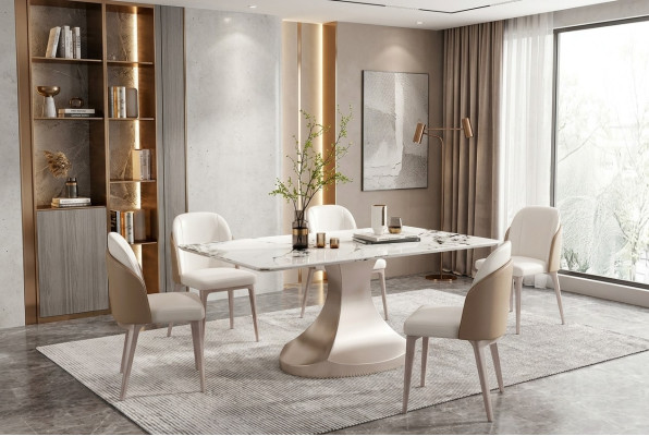 Eetzaal Kolomtafels Italiaanse meubels Eettafel Restauranttafel Luxe Nieuw