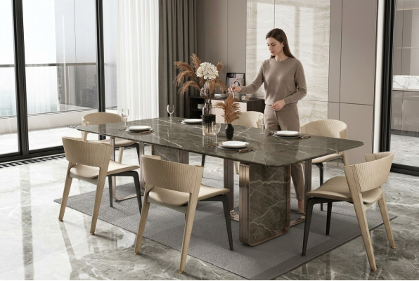 Eettafel Eetkamer Moderne Roestvrijstalen Keukentafels Ontwerptafel Metaal Woonkamer