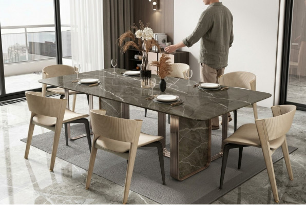 Ontwerper bekleding luxe tafels 240x100 eettafels marmeren eettafel eetkamer