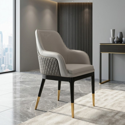 Luxe stoel in grijs hout moderne stijl voor uw eetkamer