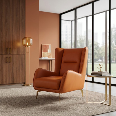 Luxe televisieclub fauteuil gestoffeerde zitsbank ontwerpbank fauteuil relax lederen lounge