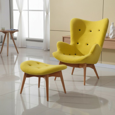 Fauteuil design bank bank zits textiel lounge club polster luxe zitplaats