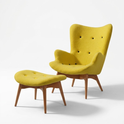 Fauteuil design bank bank zits textiel lounge club polster luxe zitplaats