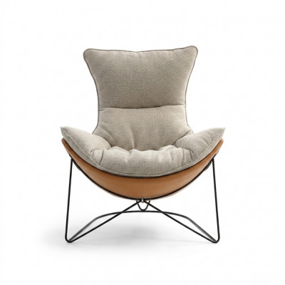 Ontwerp Gestoffeerde Bank Stof Draaibare Bank Ontspan Nieuw Modern Fauteuil