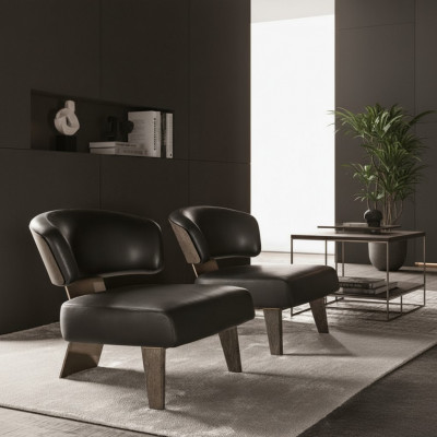 Ontwerp Fauteuil Bank Bank Relax Stof Luxe Lounge TV Club Zits-duitser.