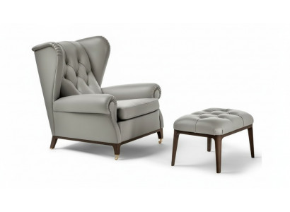 Modern Set meubels Ontspan Relax TV 2-dlg. Stoel Kruk Bijzettafel
