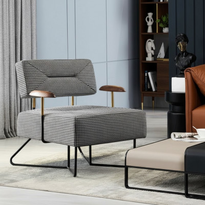 Luxe Relaxfauteuil Ontwerpbank Bank Zits Stof Lounge Club