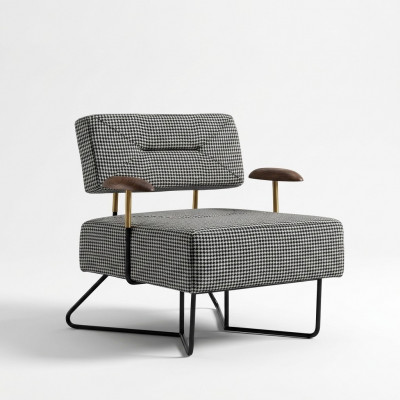 Luxe Relaxfauteuil Ontwerpbank Bank Zits Stof Lounge Club