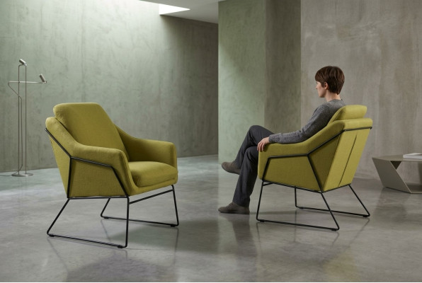 Ontwerper Lounge Stoel Gestoffeerde Bank 1 Zits Modern Nieuw Televisie Fauteuil