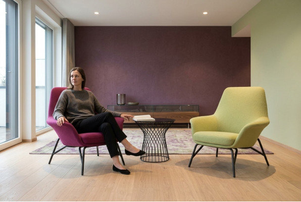 Ontwerp Fauteuil Bank Bank Sofa Ontspannen Stof Lounge Luxe tv-club zitplaatsen