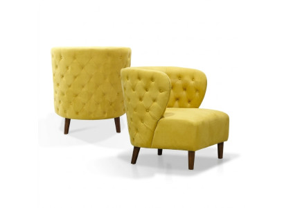 Gele Chesterfield fauteuil xl Textiel stof banken Creatieve meubels Banken