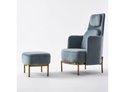 Fauteuil Stoel Bekleding TV Leder Textiel Stof Grijs Design Lounge