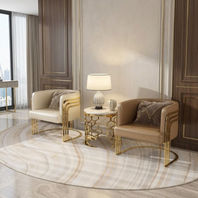 Fauteuil Club Lounge Design Armstoel Bekleed Bank 1-zits Kantoor Nieuw