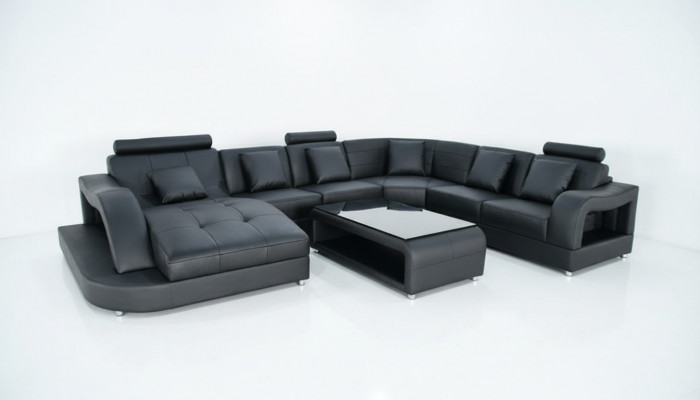 Bank Bank Bekleding Nieuwe Woonlandschap Ontwerp Hoekbank Lederen Bankstellen Sofa's U Vorm