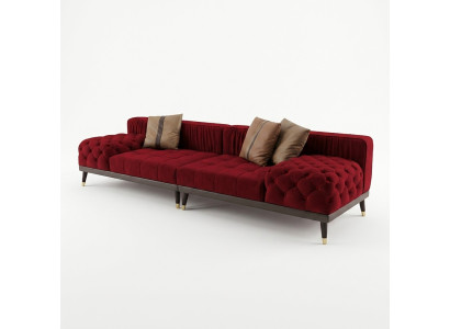 Chesterfield Grote Bank Luxe Meubels Bank Beklede Banken Bank 4-Zits