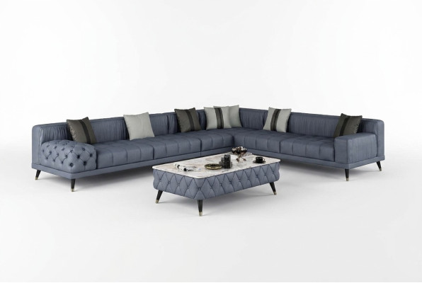 Hoekbank Sofa L-Vorm Woonkamer Bank Bekleding Sofa's Nieuw Design Leer