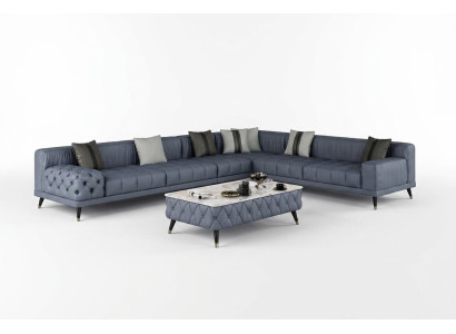 Hoekbank Sofa L-Vorm Woonkamer Bank Bekleding Sofa's Nieuw Design Leer