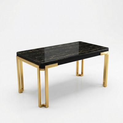 Luxe tafels Eettafel Moderne metalen eettafel Meubels Goud Roestvrij staal