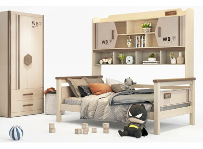 Kinderkamer 2-delige set hoogslaper kledingkast hoogglans tienerkamer meubels nieuw
