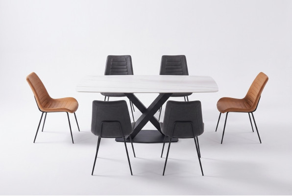 Luxe eetkamertafels Tafel Metaal Eettafel Moderne meubels Nieuw Roestvrij staal