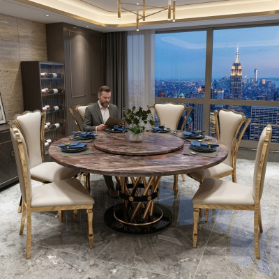 Marmeren stijl keuken moderne eettafel tafel tafels eetkamer luxe meubilair ontwerp