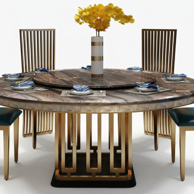 Luxe Ronde Tafel Ronde Tafels Roestvrij Stalen Meubels Design Eetkamer Eettafels Nieuw
