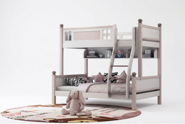 Stapelbed hoogglans natuur hoogslaper kinderbed etage bedden bed