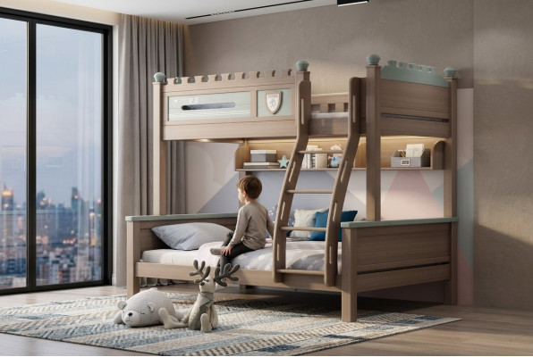 Stapelbed hoogslaper kinderbed hoogslapers grenen hout kinderkamer bed nieuw