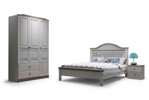 Slaapkamer Jeugd Kinderkamer Set Modern Kast Nachtkastje Tafel Nieuw 5-delig.