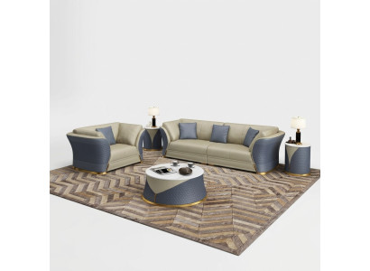 Bankstel 4+1 zits bankstel gestoffeerde set meubels Italiaans design bankstel