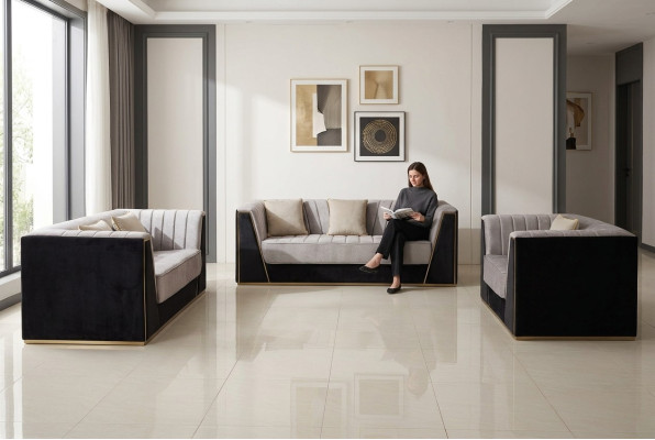 Ontwerp banken Gestoffeerde banken Banken Modern Luxe Elegant Zitkuip 3+2+1 Zitter