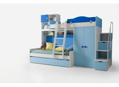 Bedden Stapelbed Echt Hout Kinderen & Jeugd Kamer Nieuw Stapelbed Bed Etagère