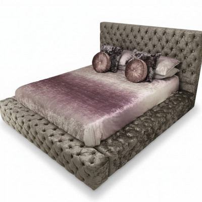 Chesterfield tweepersoonsbed meubelen 180x200 stof textiel bedden luxe designframe