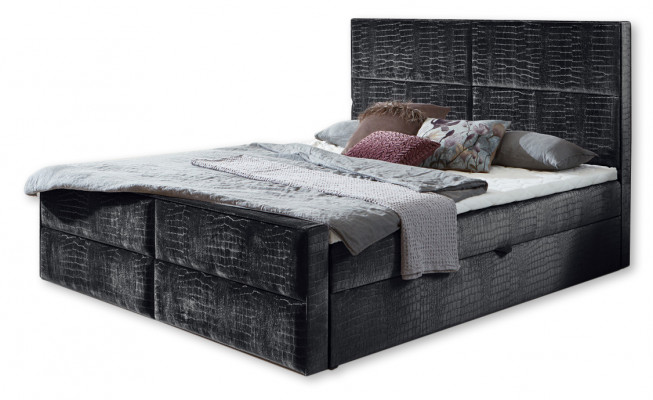 Boxspring Bed Lederen Bed 200x200cm Hotel Tweepersoonsbed Luxe Bedden Modern Nieuw