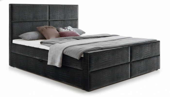 Boxspring Bed Lederen Bed 200x200cm Hotel Tweepersoonsbed Luxe Bedden Modern Nieuw