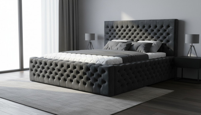 Chesterfield bedden modern hotelbed tweepersoonsbed Nieuw modern kingsize bed