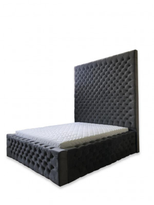 Ontwerper Modern Chesterfield-bed in modern luxueuze stijl met hoog hoofdeinde.
