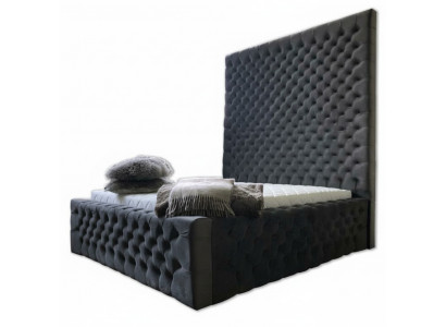Ontwerper Modern Chesterfield-bed in modern luxueuze stijl met hoog hoofdeinde.