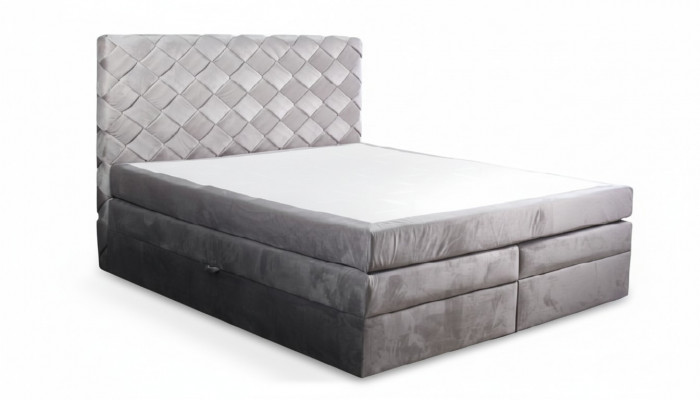Boxspringbed Lederen bed 180x200cm Hotel Tweepersoonsbed Luxe Bedden Modern Nieuw