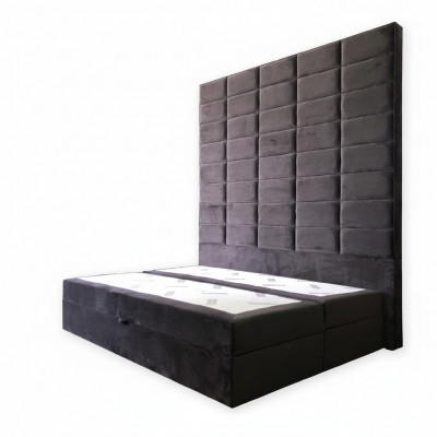 Tweepersoons gestoffeerd bed bruin 180x200 bedden luxe design meubels wandpaneel nieuw.