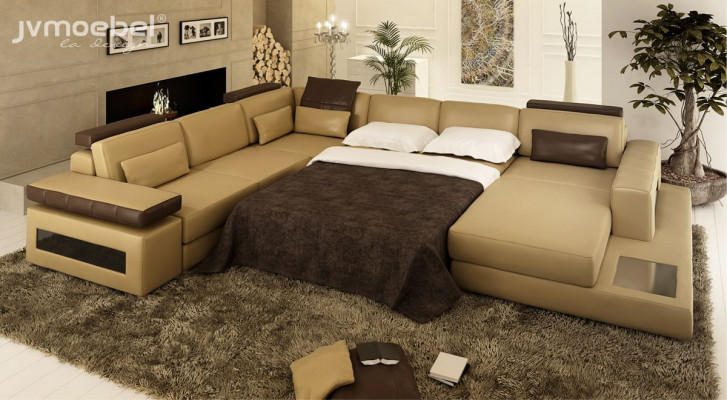 Sofa U-vorm meubel luxe set banken bank luxe designer lederen woonlandschap