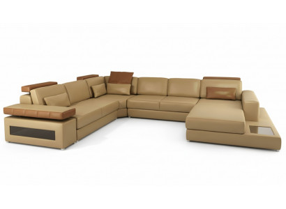 Sofa U-vorm meubel luxe set banken bank luxe designer lederen woonlandschap