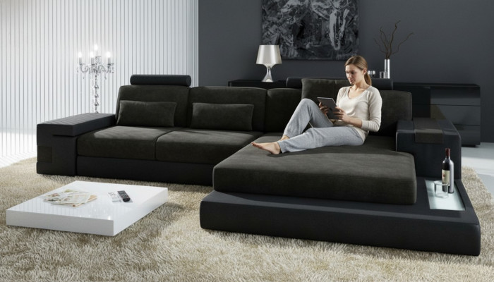 Eckbank Sofa L-vorm Stoffbank Bankstel Esk Moderne Banken