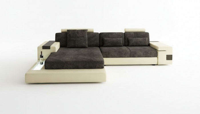 Slaapbank hoekbank woonlandschap hoekbank bekleding hoek zitbank modern L-vormig groot.