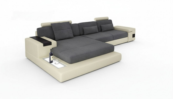 Luxe bank hoek bank meubels woonkamer L-vorm modern design textiel stof
