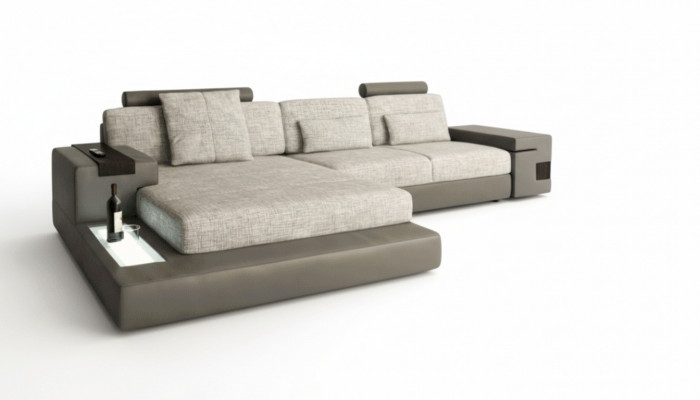 Ontwerp Bank Bank Hoekbank Woonkamer L-vorm Modern Elegant Textiel Stof